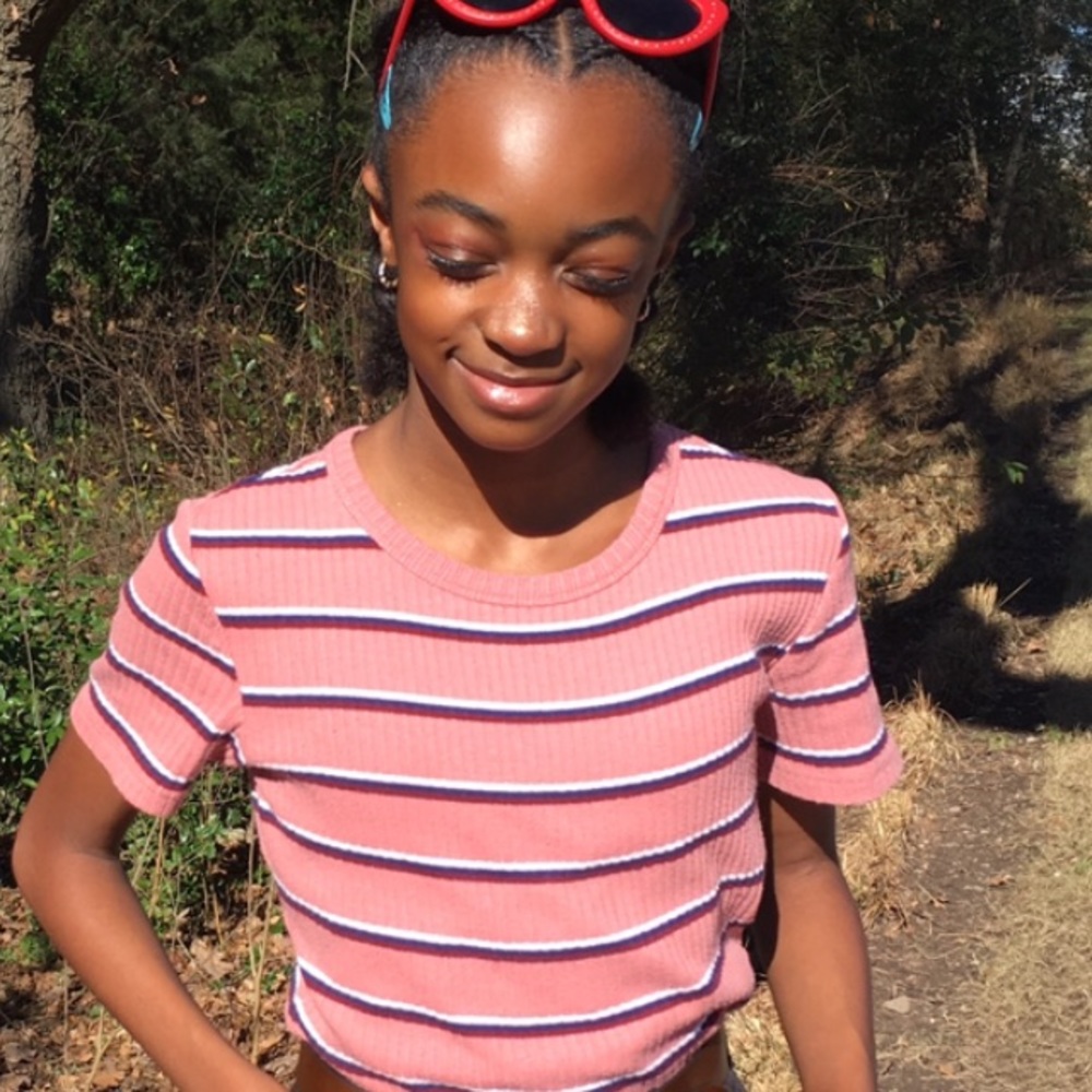 Striped polyester t shirt